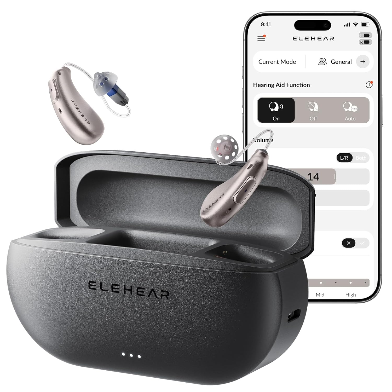 ELEHEAR Beyond OTC Rechargeable Bluetooth Hearing Aids with AI Noise Cancellation

