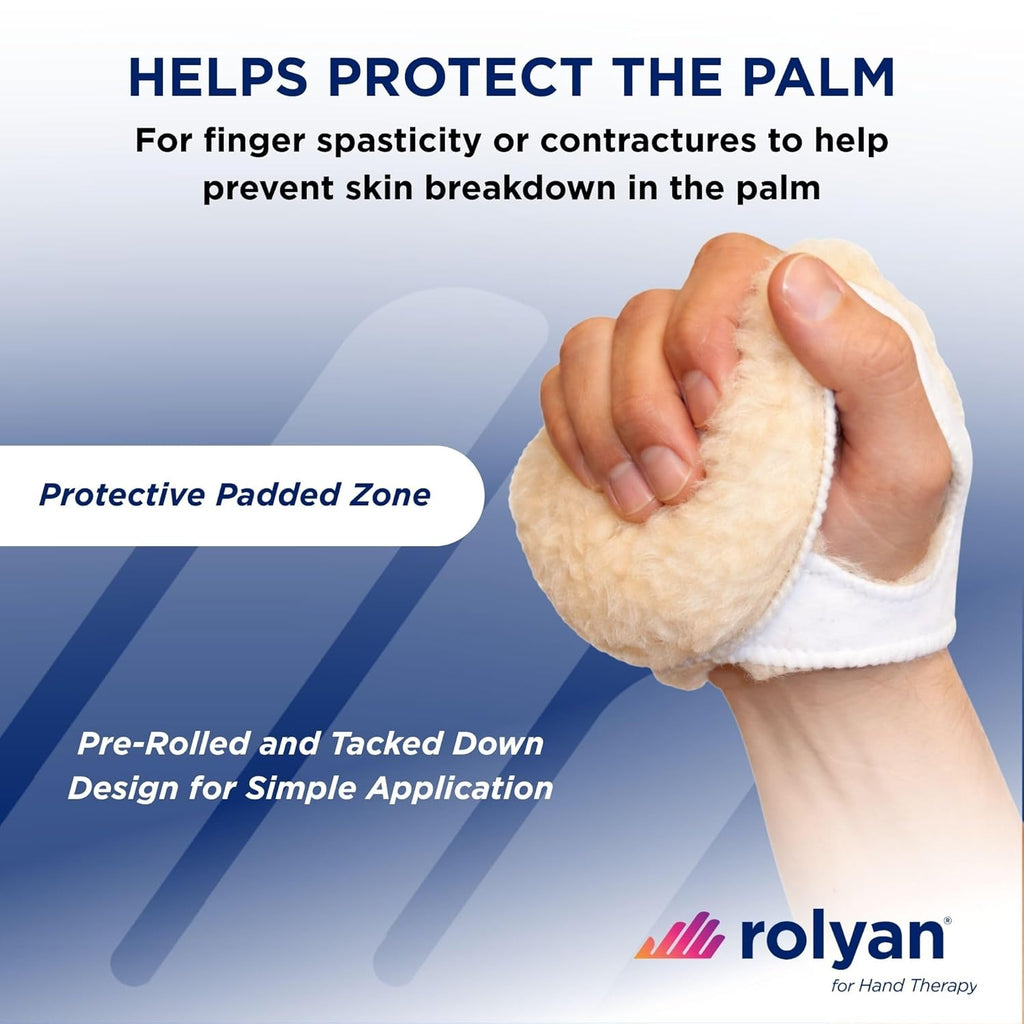 Rolyan Palm Protector Soft Padded Palm Guard for Contractures and Spasticity


