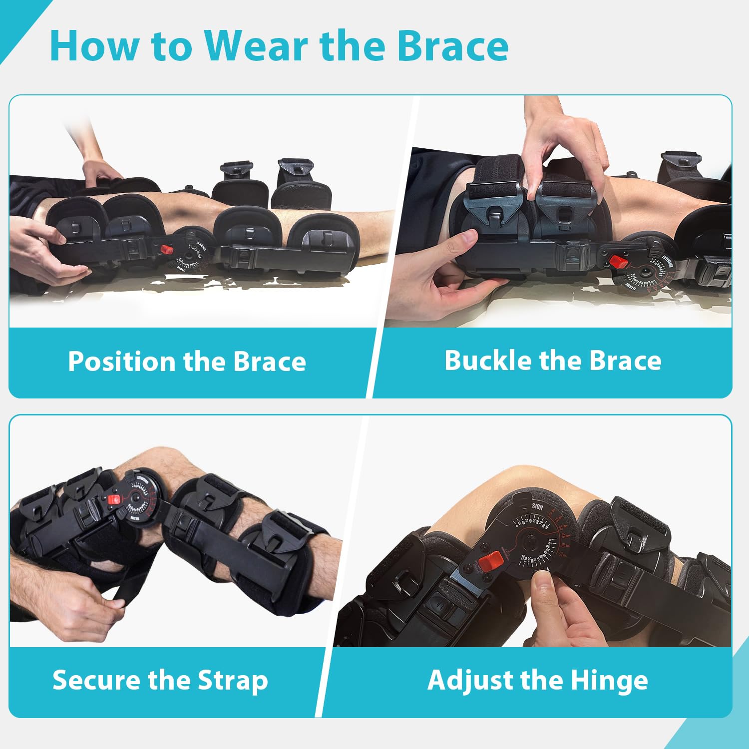 KD ROM Hinged Knee Brace for Post-Op Support, Arthritis, ACL MCL PCL Injury Rehab

