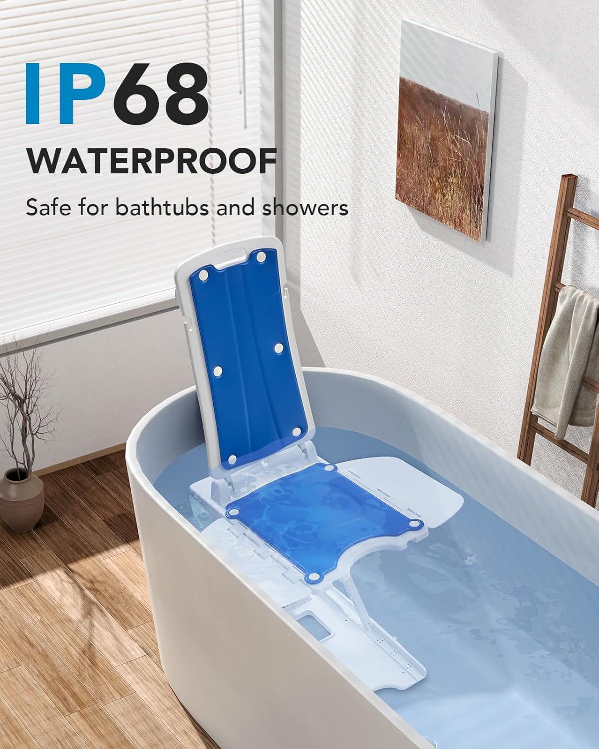 HUANUO 2-in-1 Electric Chair Lift for Elderly, Floor and Bath Lift

