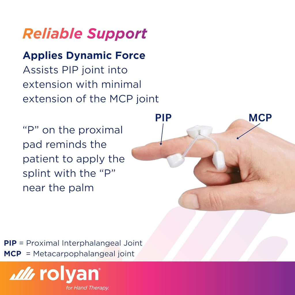 Rolyan Sof-Stretch Finger Extension Splint, Adjustable Latex-Free Finger Brace

