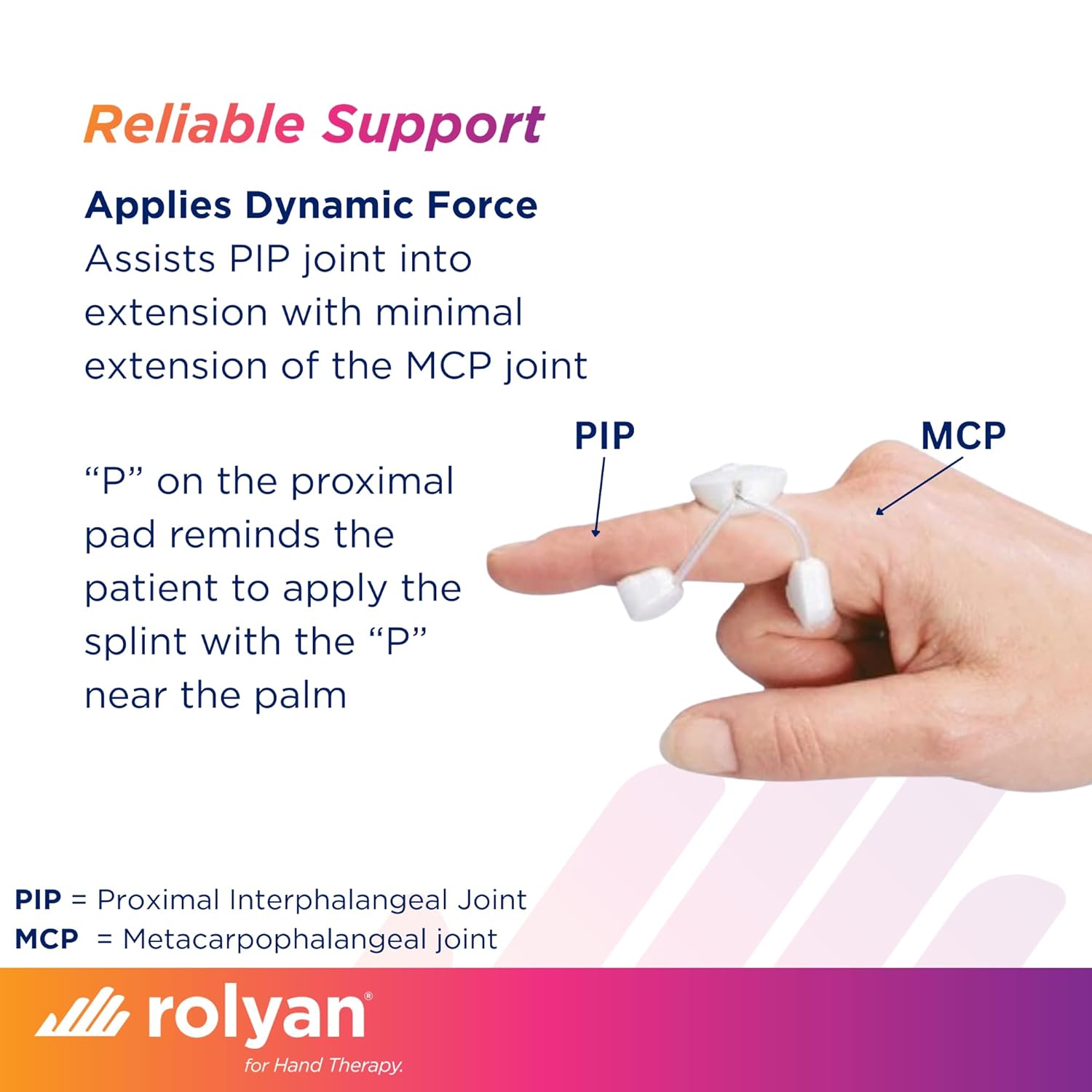 Rolyan Sof-Stretch Finger Extension Splint, Adjustable Latex-Free Finger Brace

