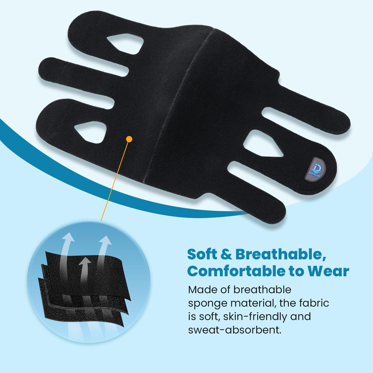 iDonua Lymphedema Compression Wrap for Lower Leg, Adjustable Cross Straps

