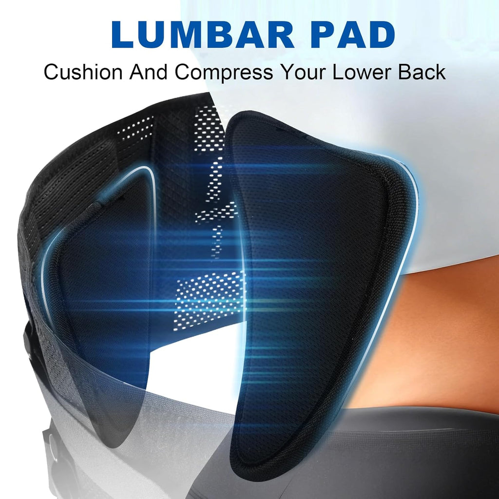 Wimssert Heavy Duty Back Brace Lumbar Support Belt with Metal Spine Panel

