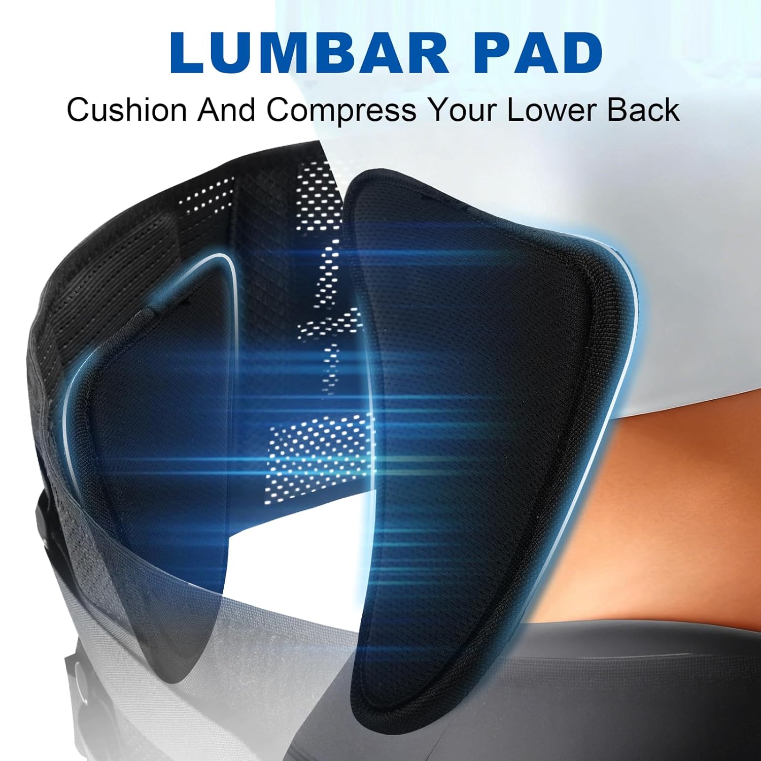 Wimssert Heavy Duty Back Brace Lumbar Support Belt with Metal Spine Panel

