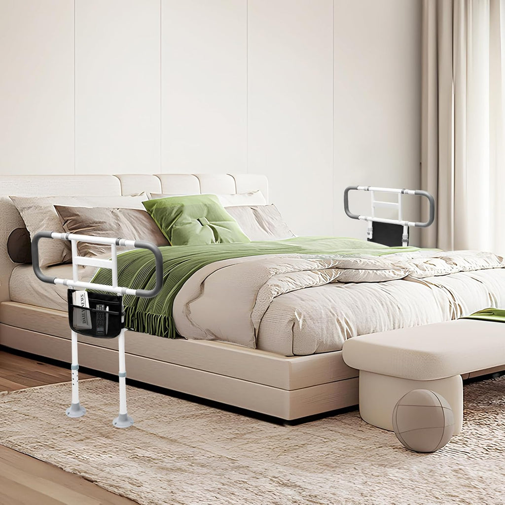 YEEGO DIRECT Bed Rails for Elderly Adjustable Bed Assist Rails with Motion Light

