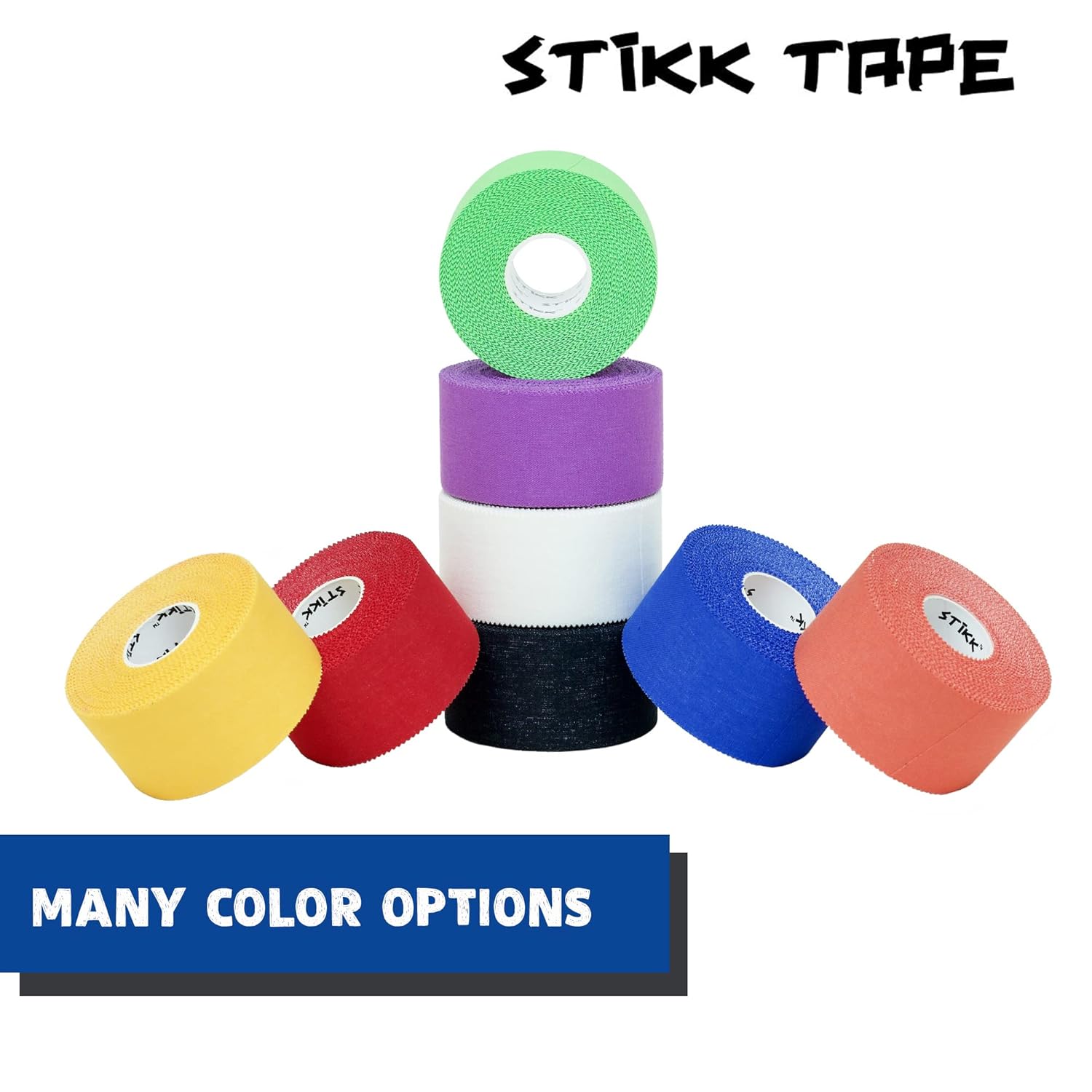 STIKK Athletic Tape 1.5 in x 15 yd Stabilizing Support for Muscle and Joint 8-Roll

