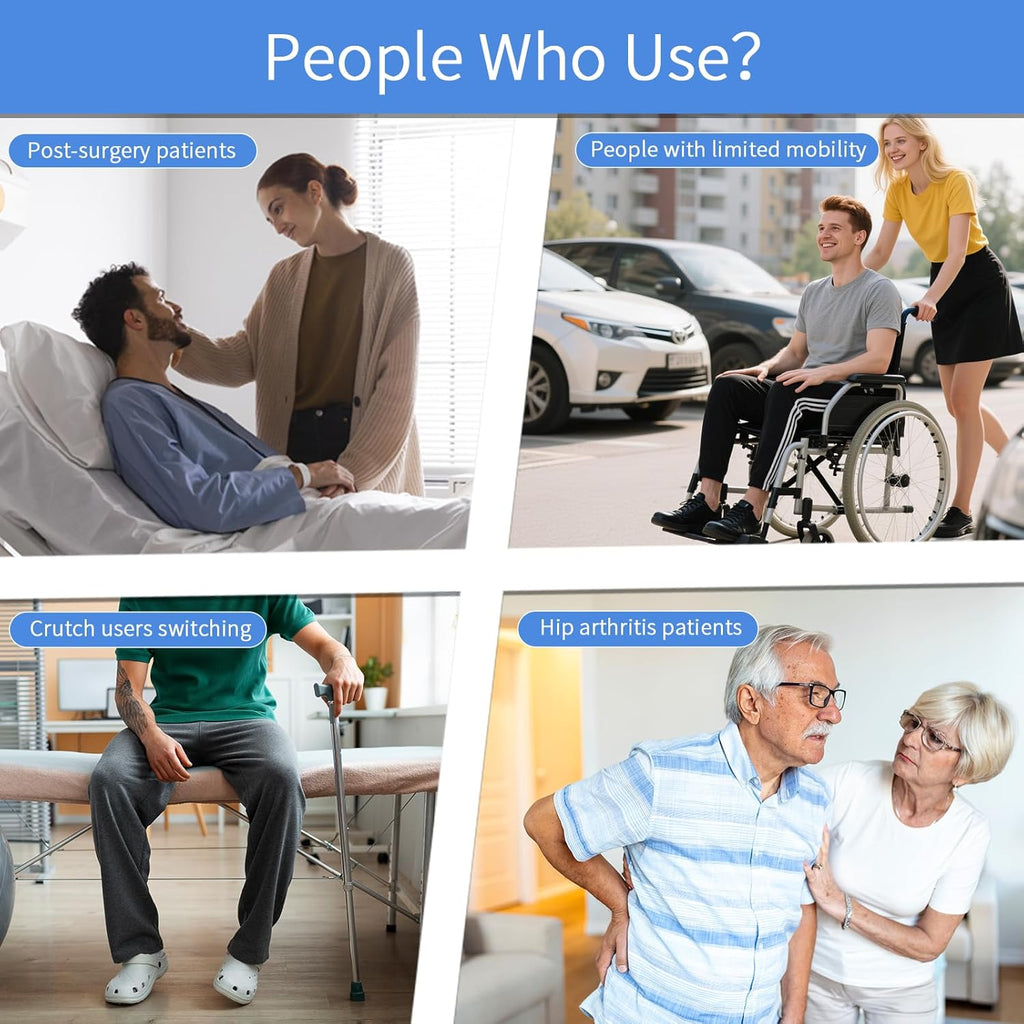 Adjustable Forearm Crutches for Adults, Foldable Height-Adjustable EVA Cushions

