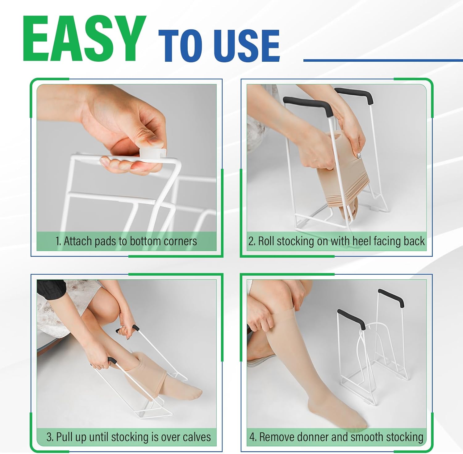 Hiumtree Compression Sock Aid Stocking Donner for Seniors, Easy Sock Dressing Tool

