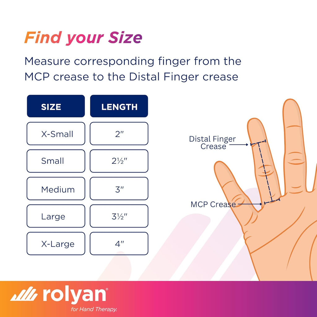 Rolyan Sof-Stretch Finger Extension Splint, Adjustable Latex-Free Finger Brace

