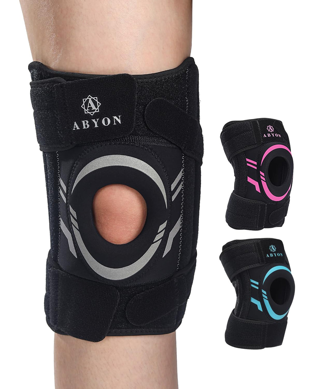 ABYON Adjustable Knee Brace with Neoprene Patella Gel Pad and Side Springs


