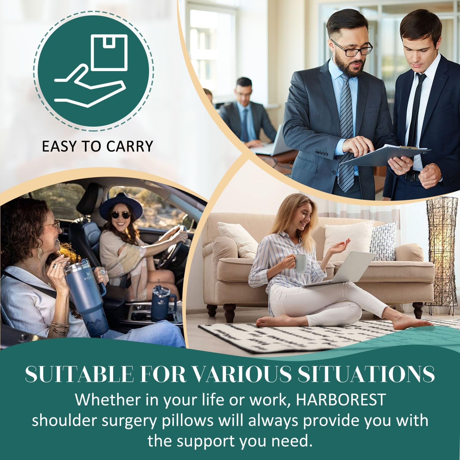 HARBOREST Shoulder Surgery Pillow for Shoulder Pain and Rotator Cuff Support

