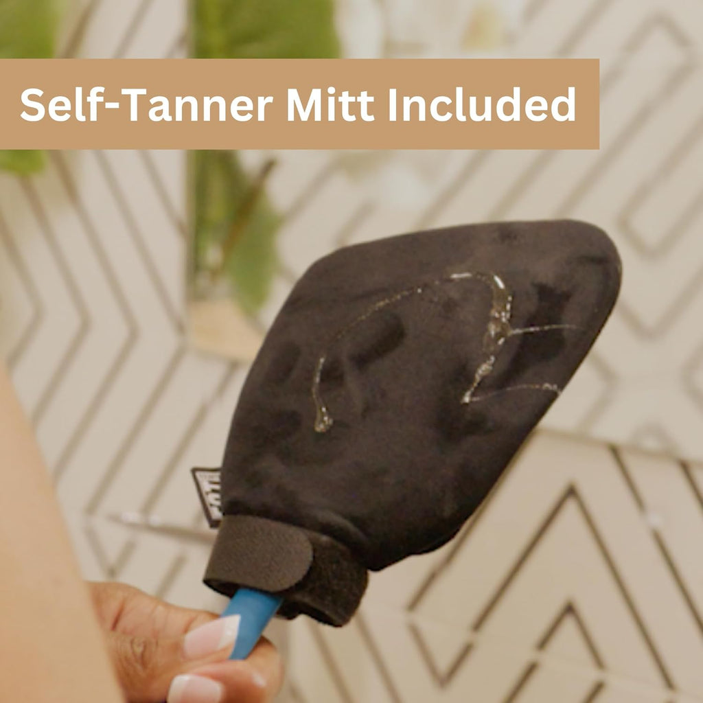 Bendable Lotion Applicator for Back & Body with Microfiber Mitt

