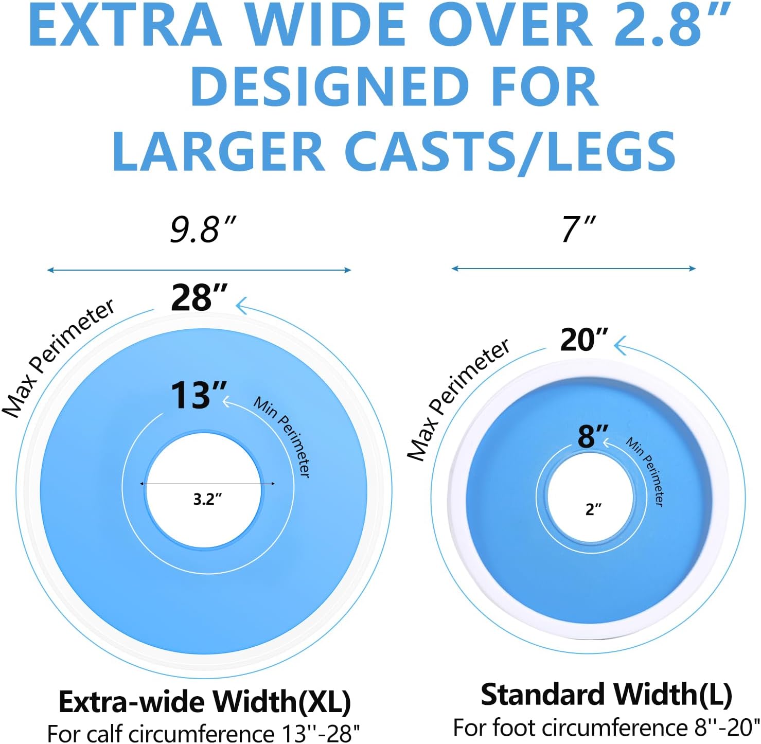 YUNCHI Waterproof Shower Cast Protector with Non-Slip Bottom for Recovery

