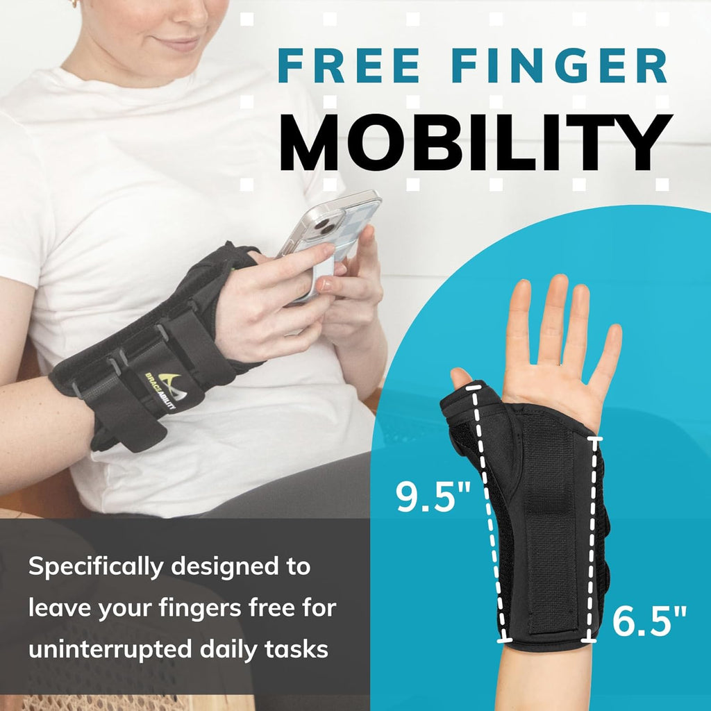 BraceAbility Thumb Spica Splint Wrist and Thumb Brace for De Quervain’s Tenosynovitis

