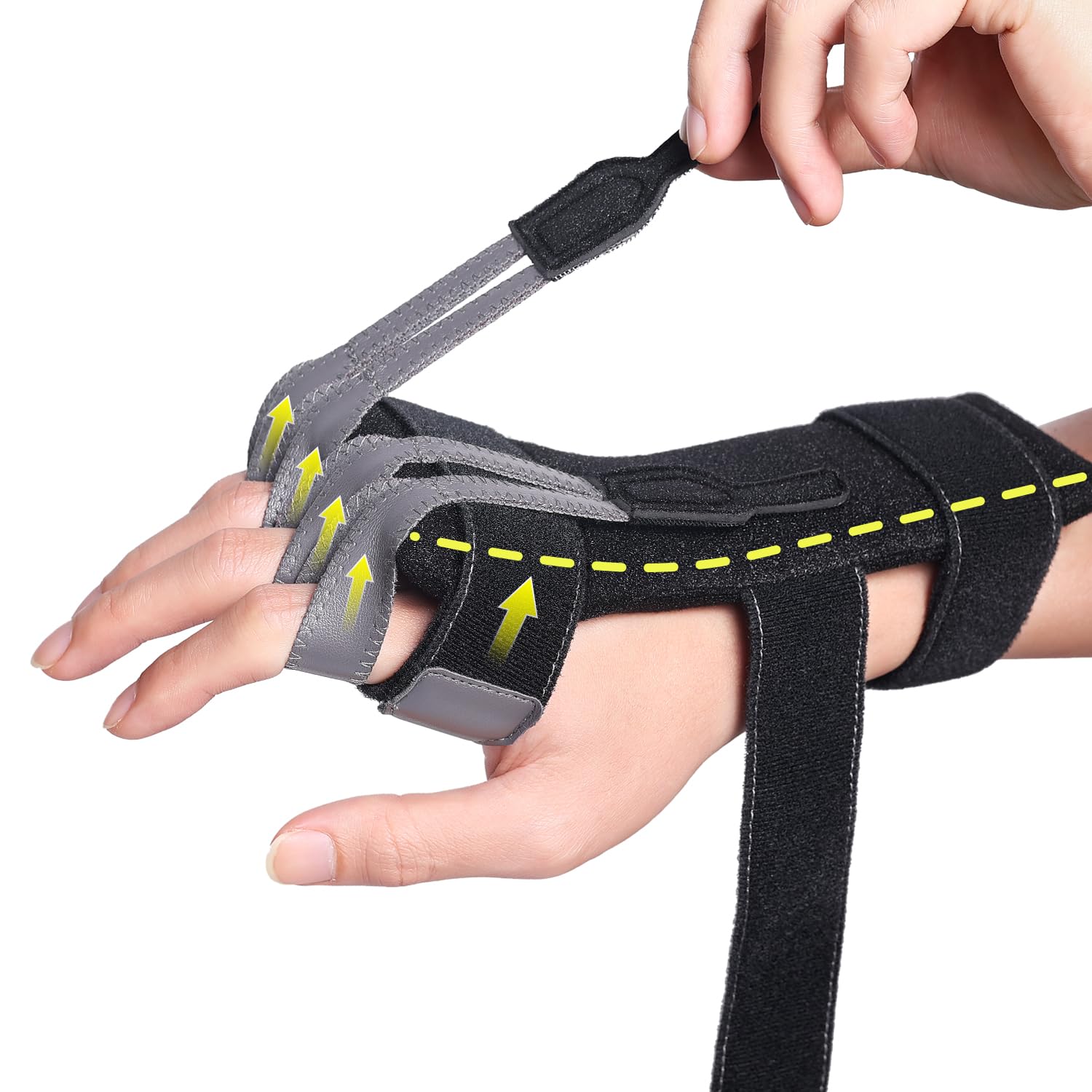 DrFinger Radial Nerve Palsy Hand Splint Brace for Finger Extension and Wrist Support

