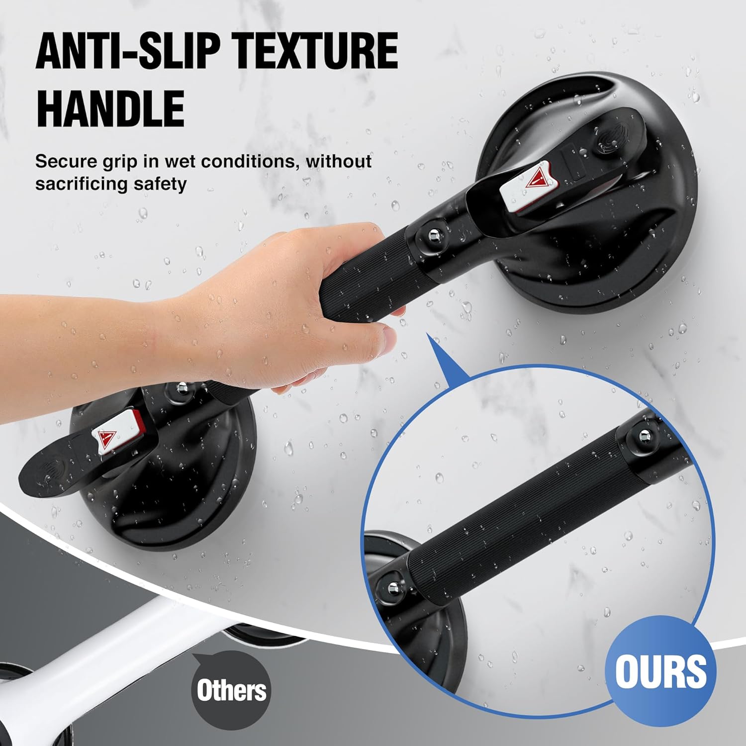 DAILYLIFE Grab Bars for Bathtubs and Showers, Suction Safety Shower Handles

