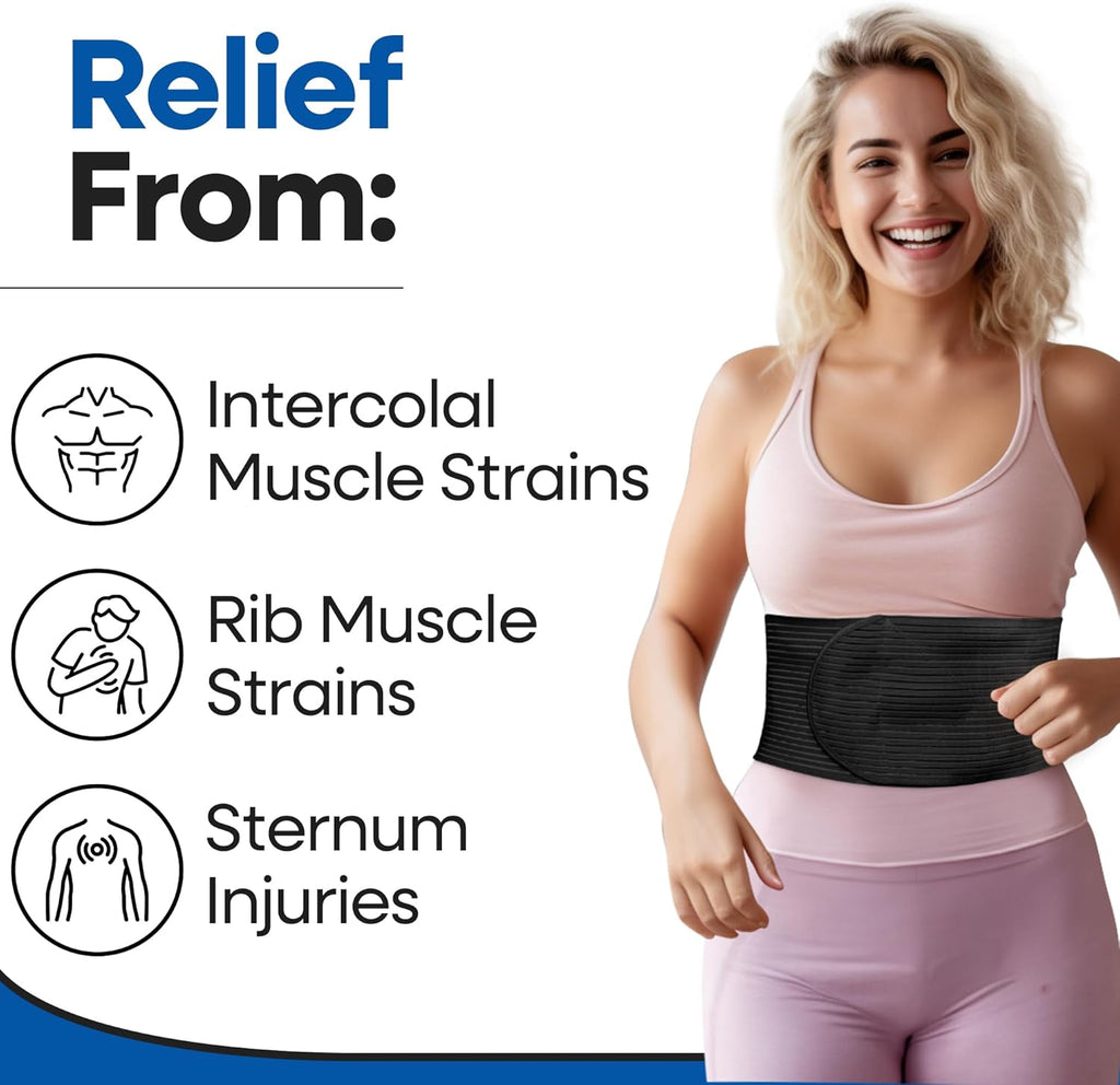 Armstrong America Rib Brace Rib Wrap Compression Support Belt for Chest Pain

