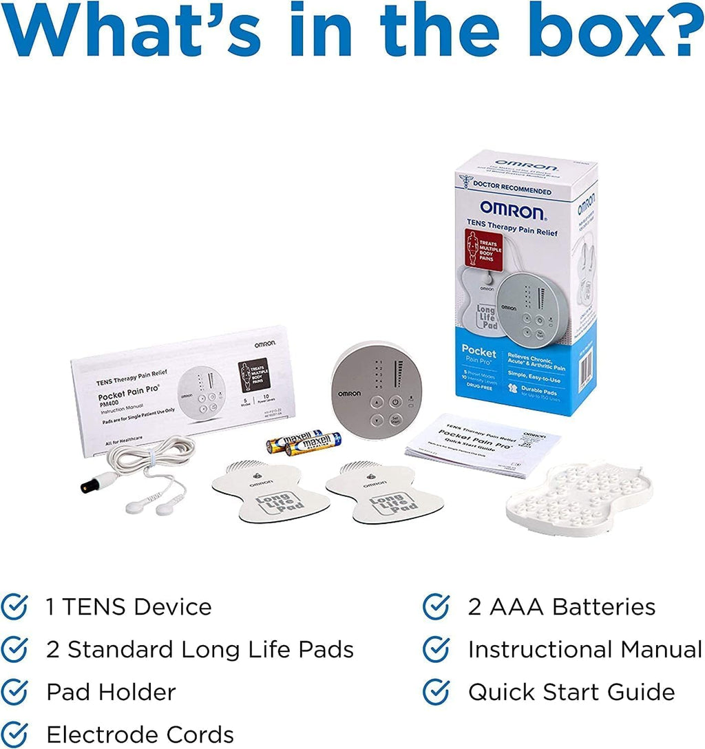 Omron Pocket Pain Pro TENS Unit Muscle Stimulator for Portable Electric Pain Relief

