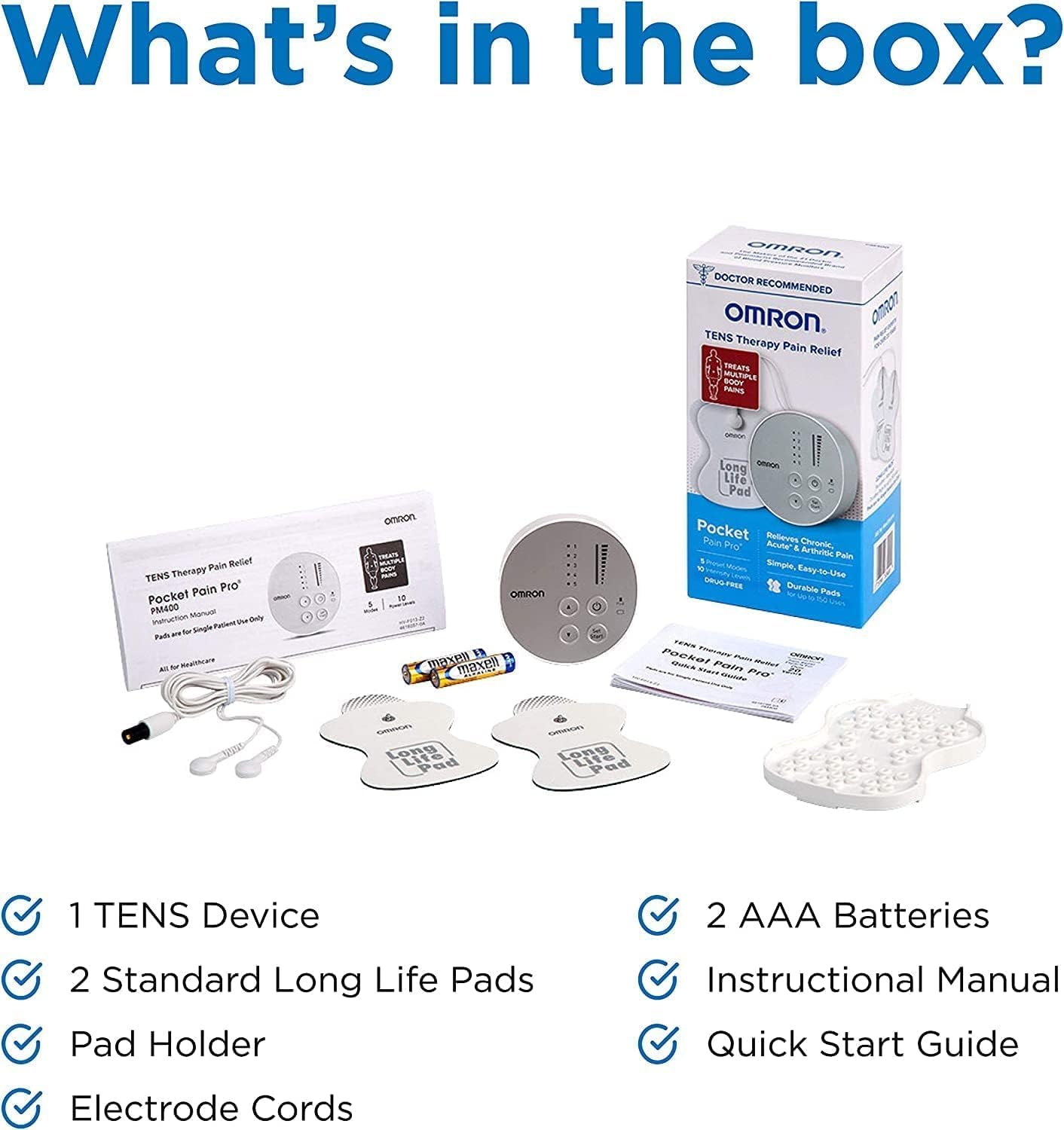 Omron Pocket Pain Pro TENS Unit Muscle Stimulator for Portable Electric Pain Relief

