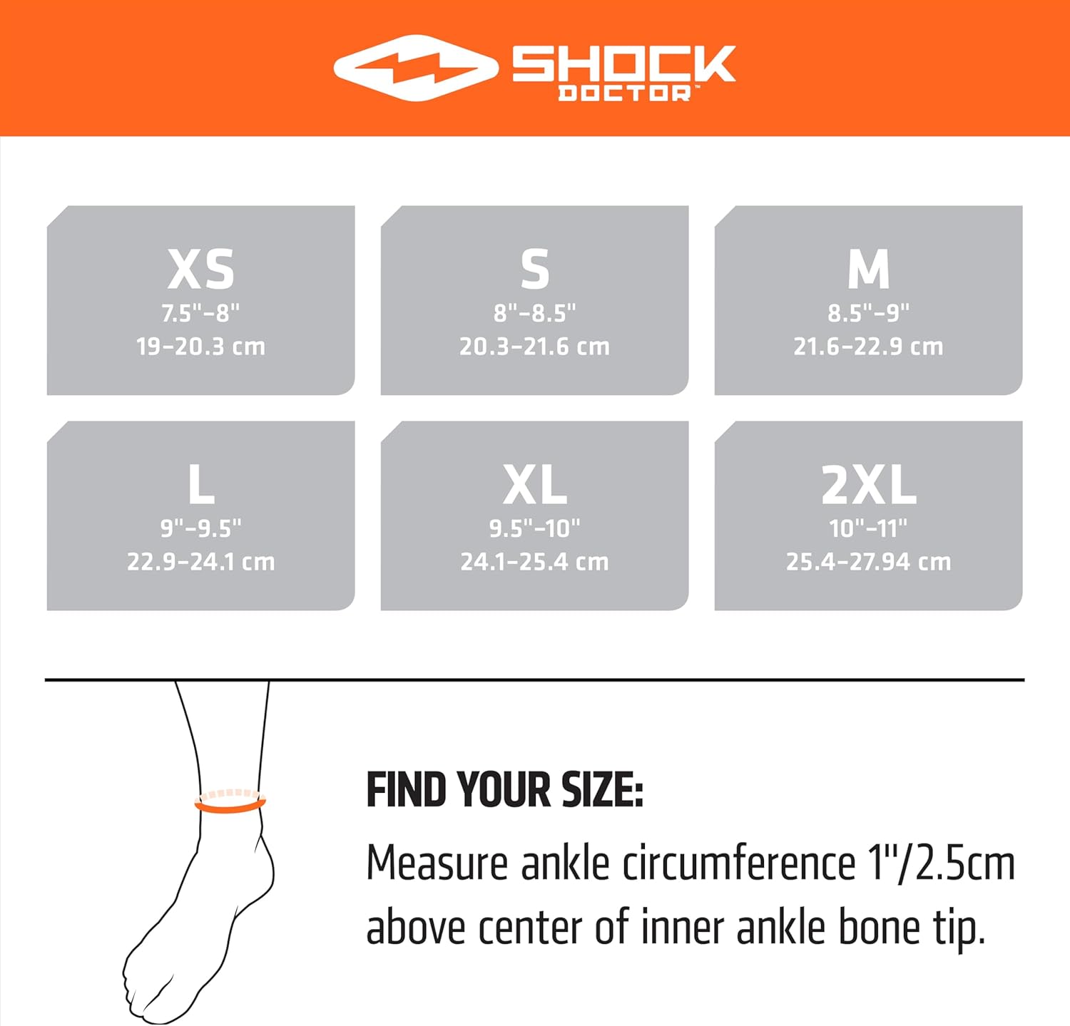 Shock Doctor Ultra Knit Ankle Brace with Figure 6 Strap and Stays

