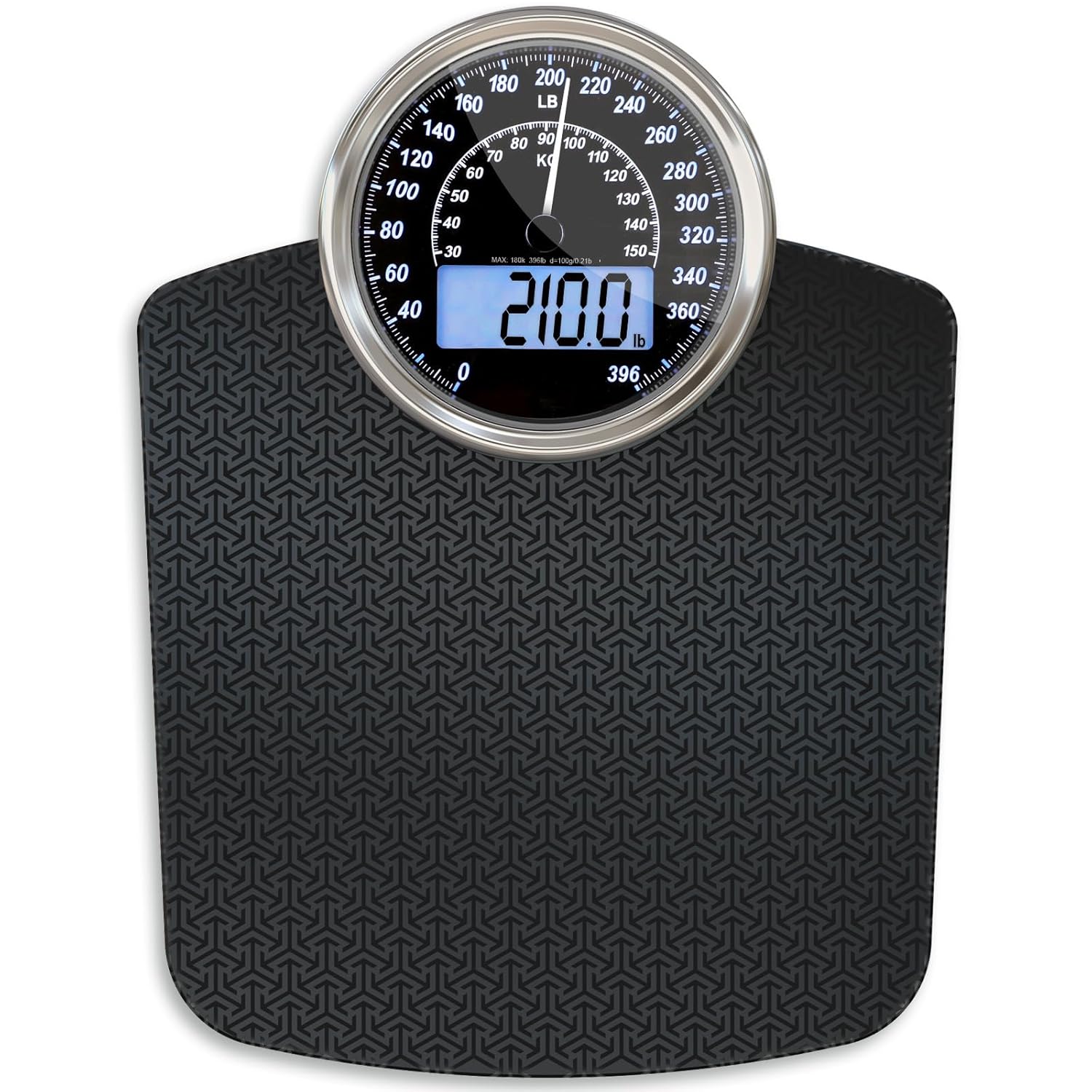 Adamson Hybrid 2-in-1 Analog Digital Bathroom Scale for Body Weight Tempered Glass


