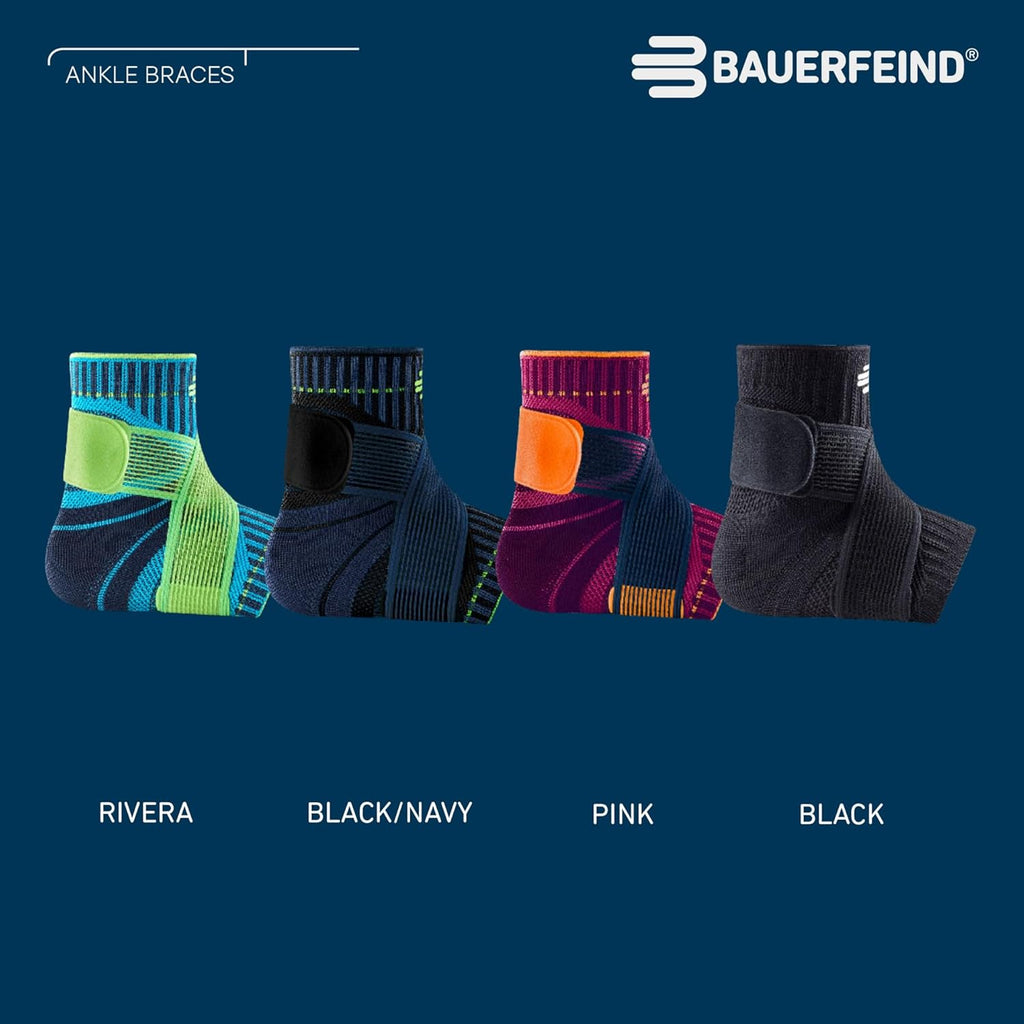 Bauerfeind Sports Ankle Support Brace with Figure-8 Taping Strap for Stabilization

