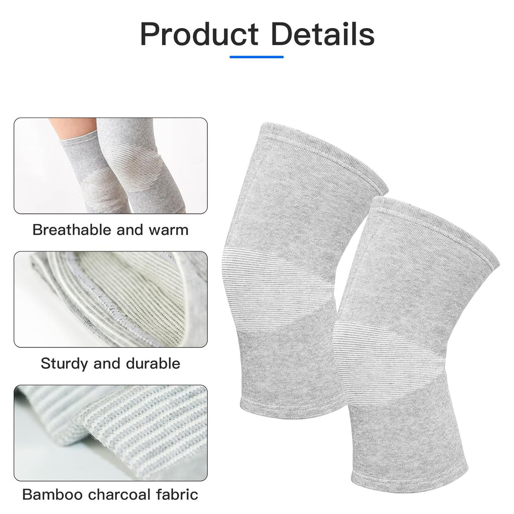 Onecompress Premium Bamboo Knee Sleeve 2-Pack, Compression Support for Knee Pain

