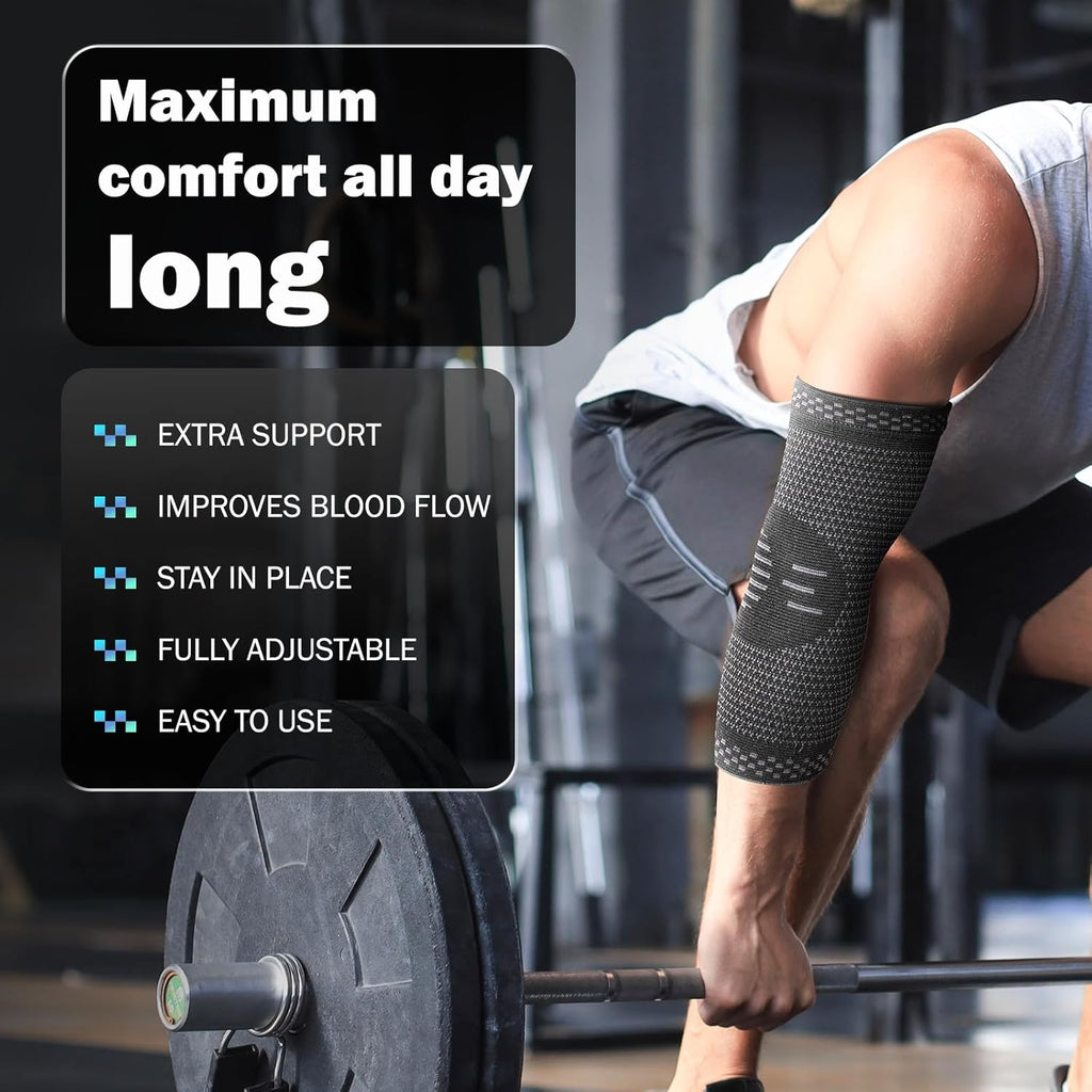 POWERLIX Elbow Compression Brace Sleeve for Tennis Elbow, Bursitis & Tendonitis

