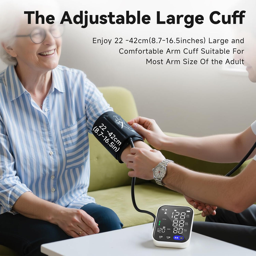 Blood Pressure Monitor Upper Arm for Home Use, 2-User Memory, One Touch

