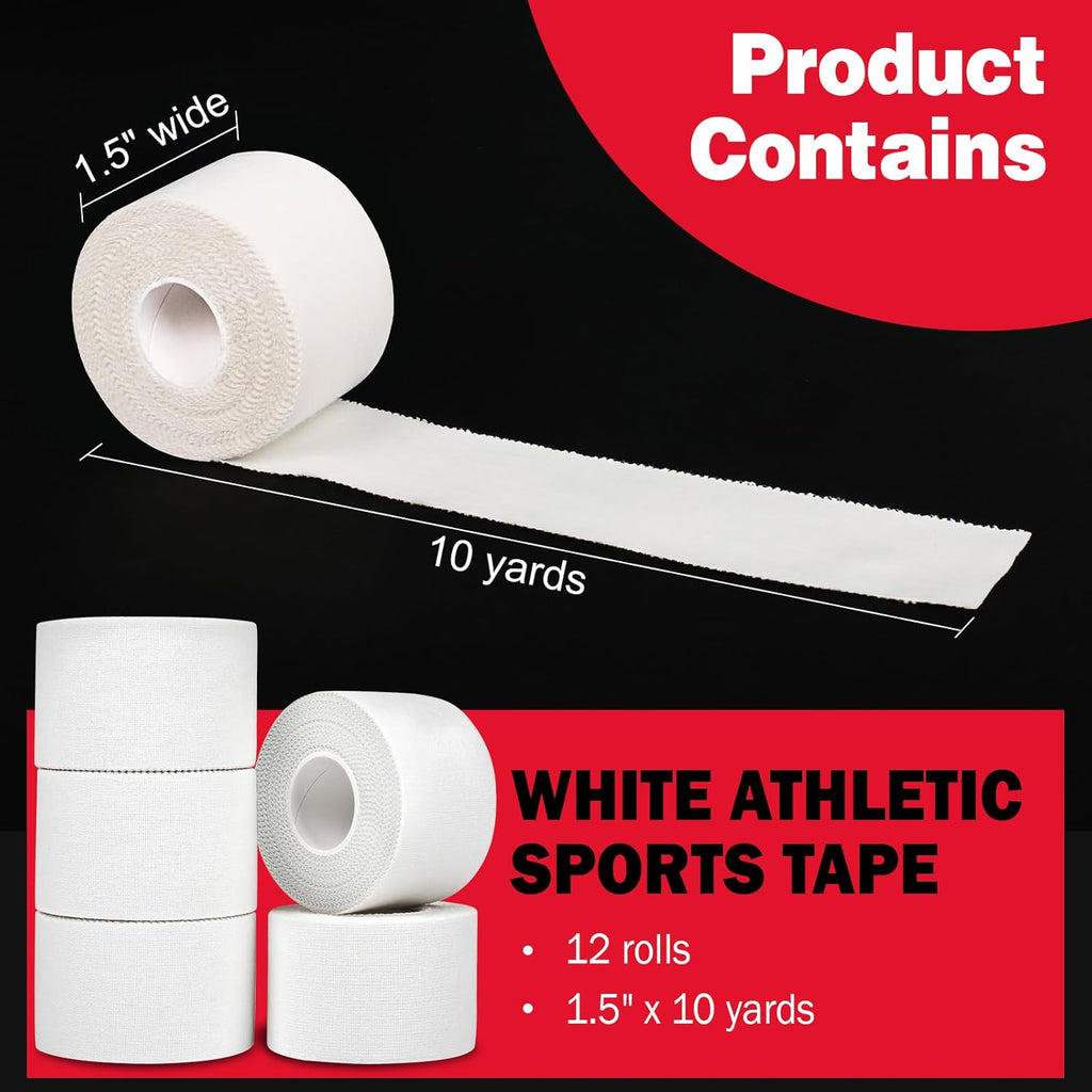 AZEN Athletic Sports Tape, Medical Grade Cotton, Latex-Free, Easy Tear

