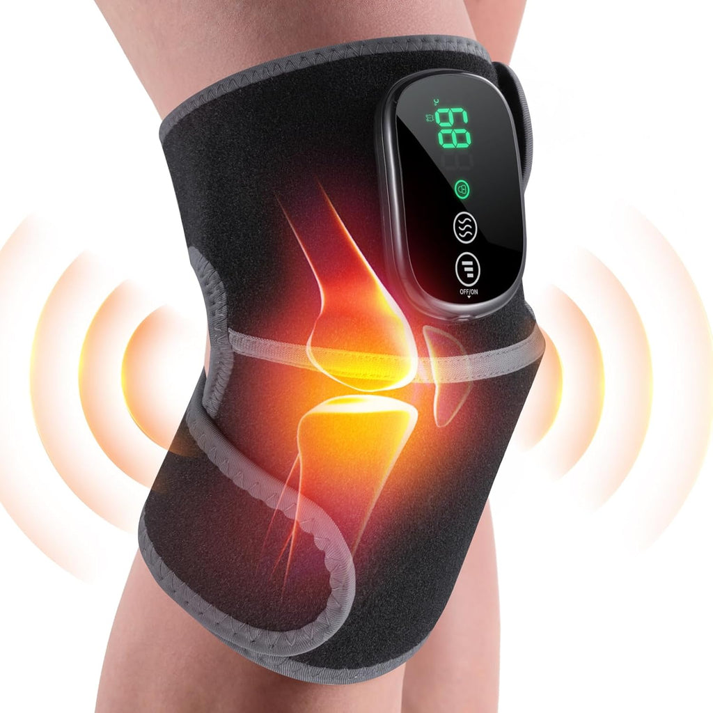 HOMRELEXA Cordless Heated Knee Massager 3-in-1 Knee Pad with Heat and Vibration

