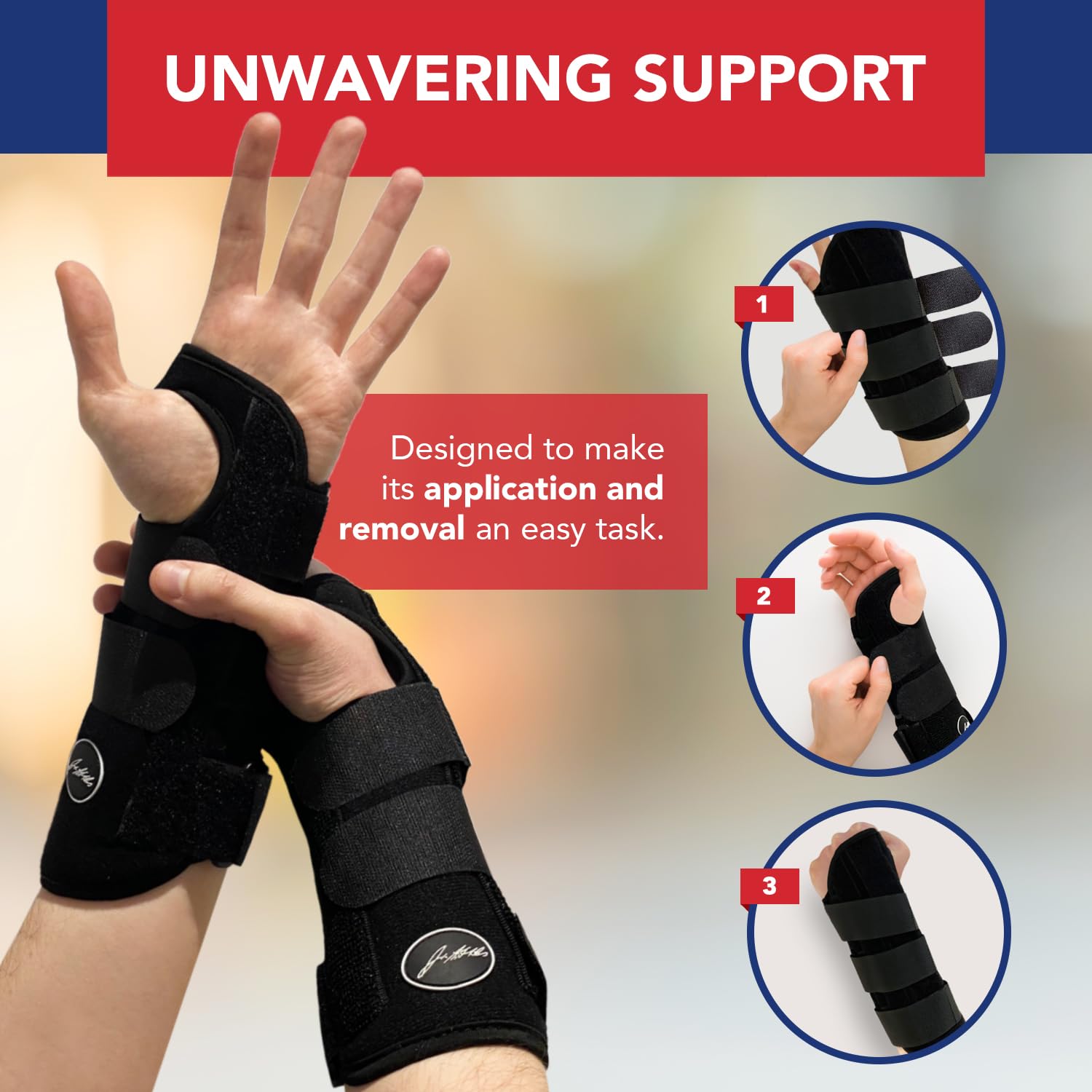 Doctor Developed Splint Support for Arthritis and Tendonitis with Adjustable Straps

