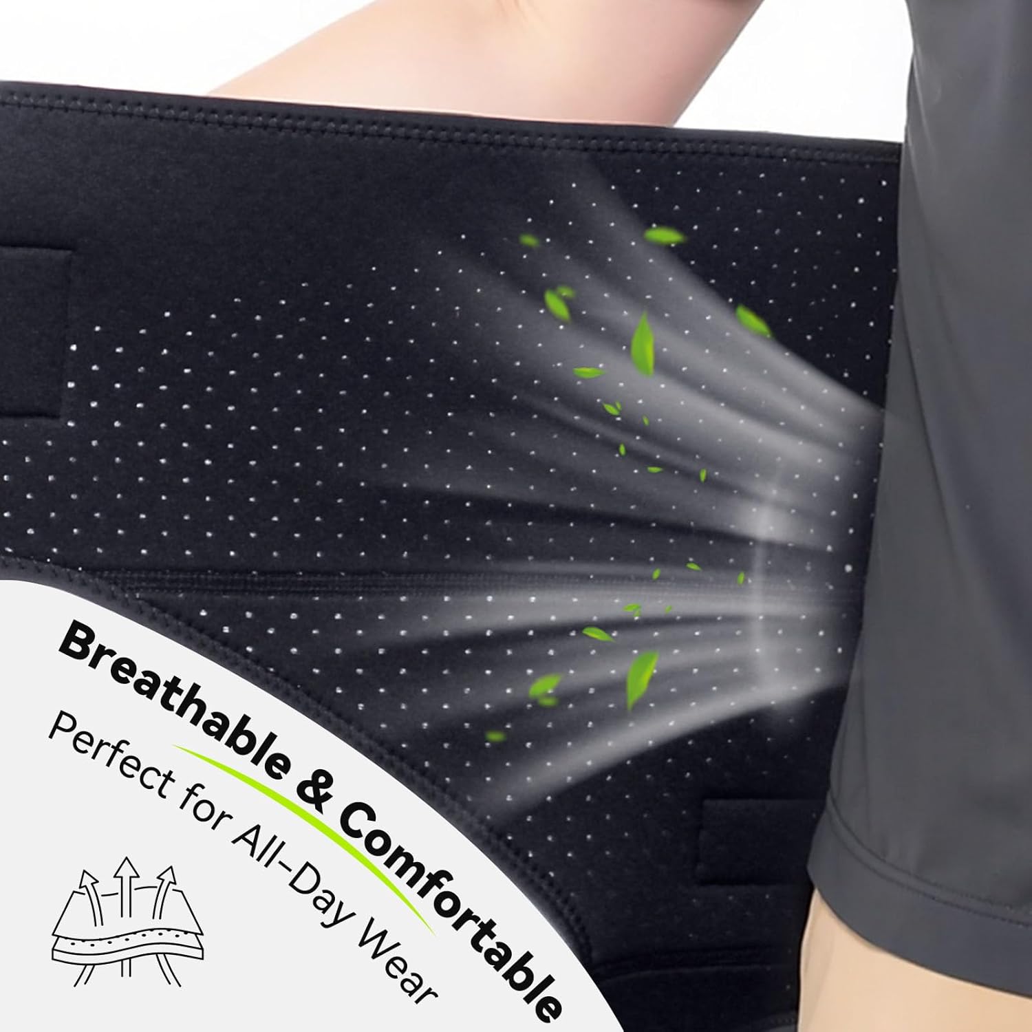 SOLOEVER Hip Brace for Sciatica, Adjustable Compression Wrap Support for Hip Pain

