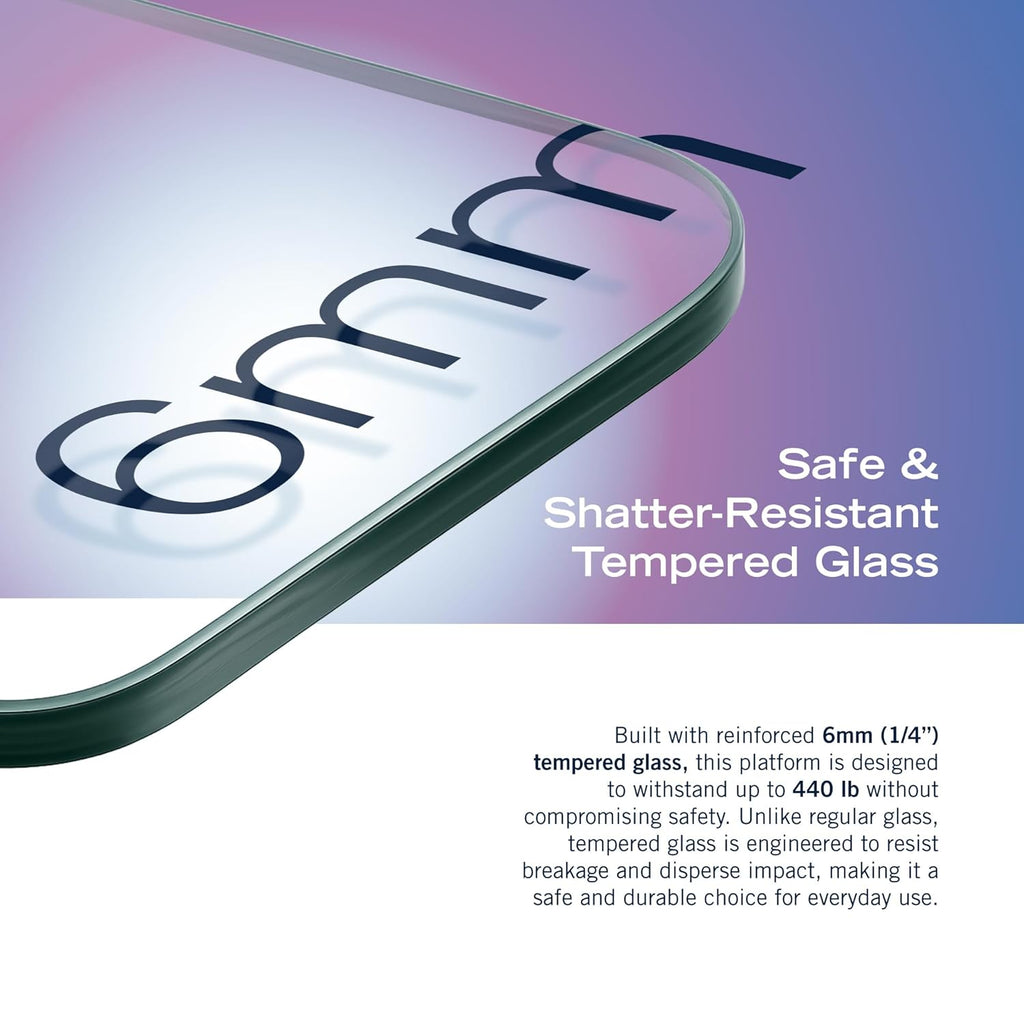 Nautica Smart Body Composition Scale with BMI, Body Fat, Bluetooth App, Hidden LED


