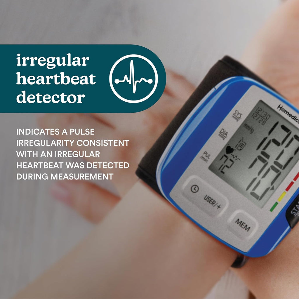 HoMedics Automatic Wrist Blood Pressure Monitor with One-Touch Operation

