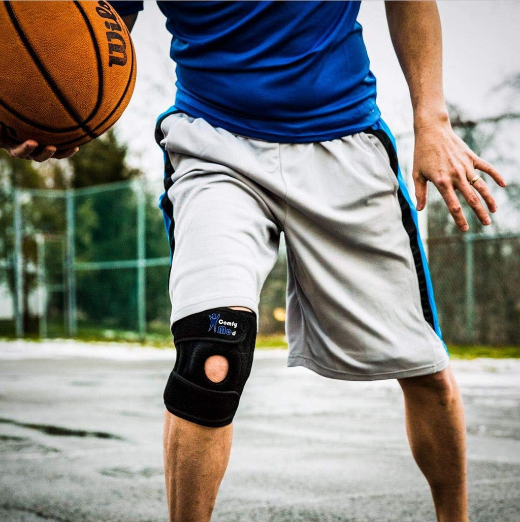 ComfyMed Adjustable Knee Brace Compression Support Sleeve for Sport or Pain Relief

