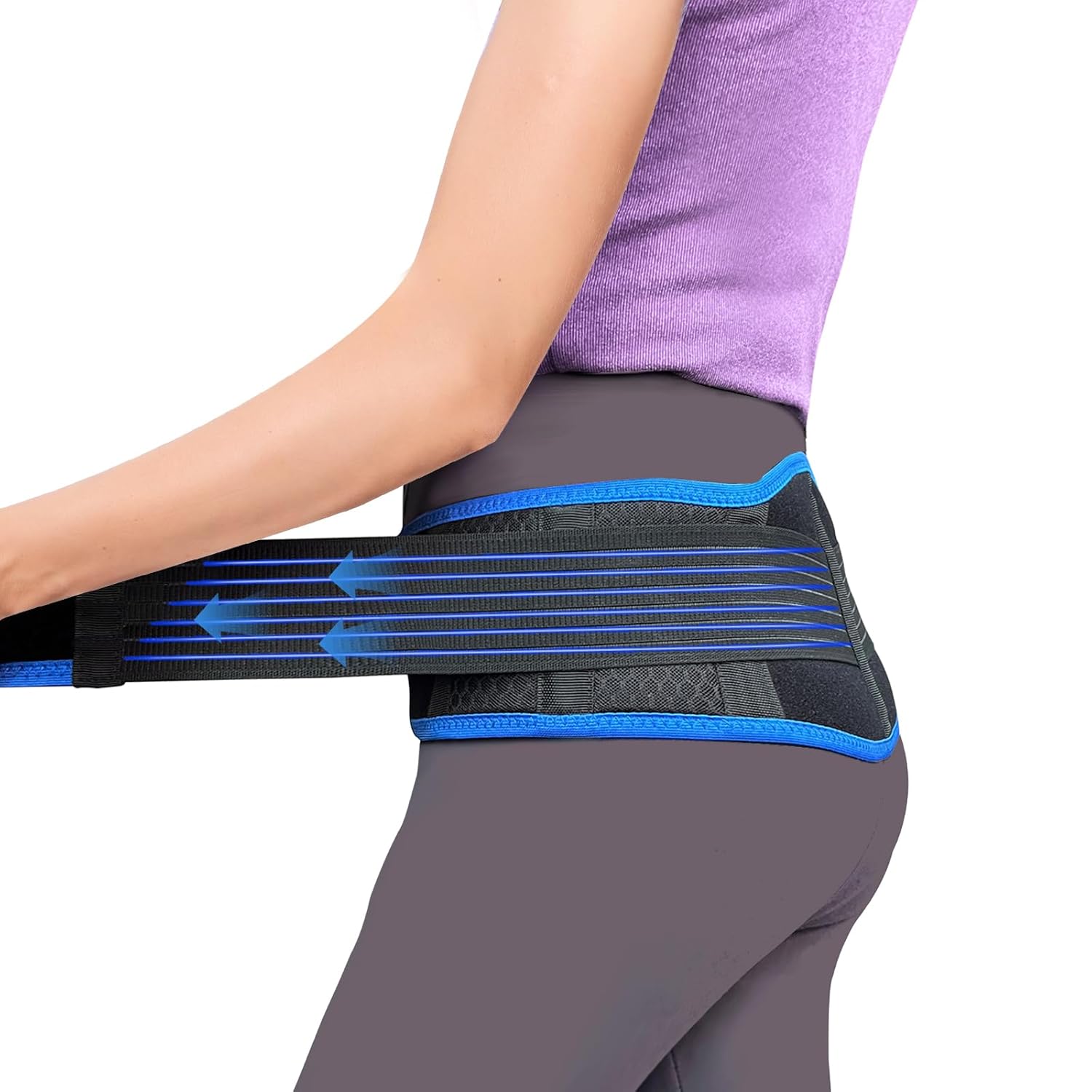 XURDKS Sacroiliac SI Joint Belt, Pelvic Support for Lower Back, Anti-Slip Straps

