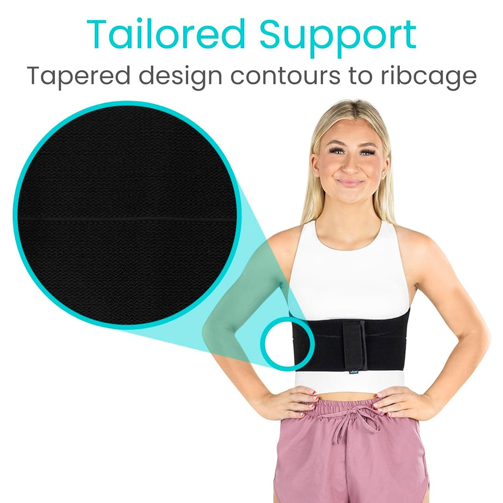 Vive Rib Brace Support Belt for Broken Ribs, Post Surgery Compression Wrap

