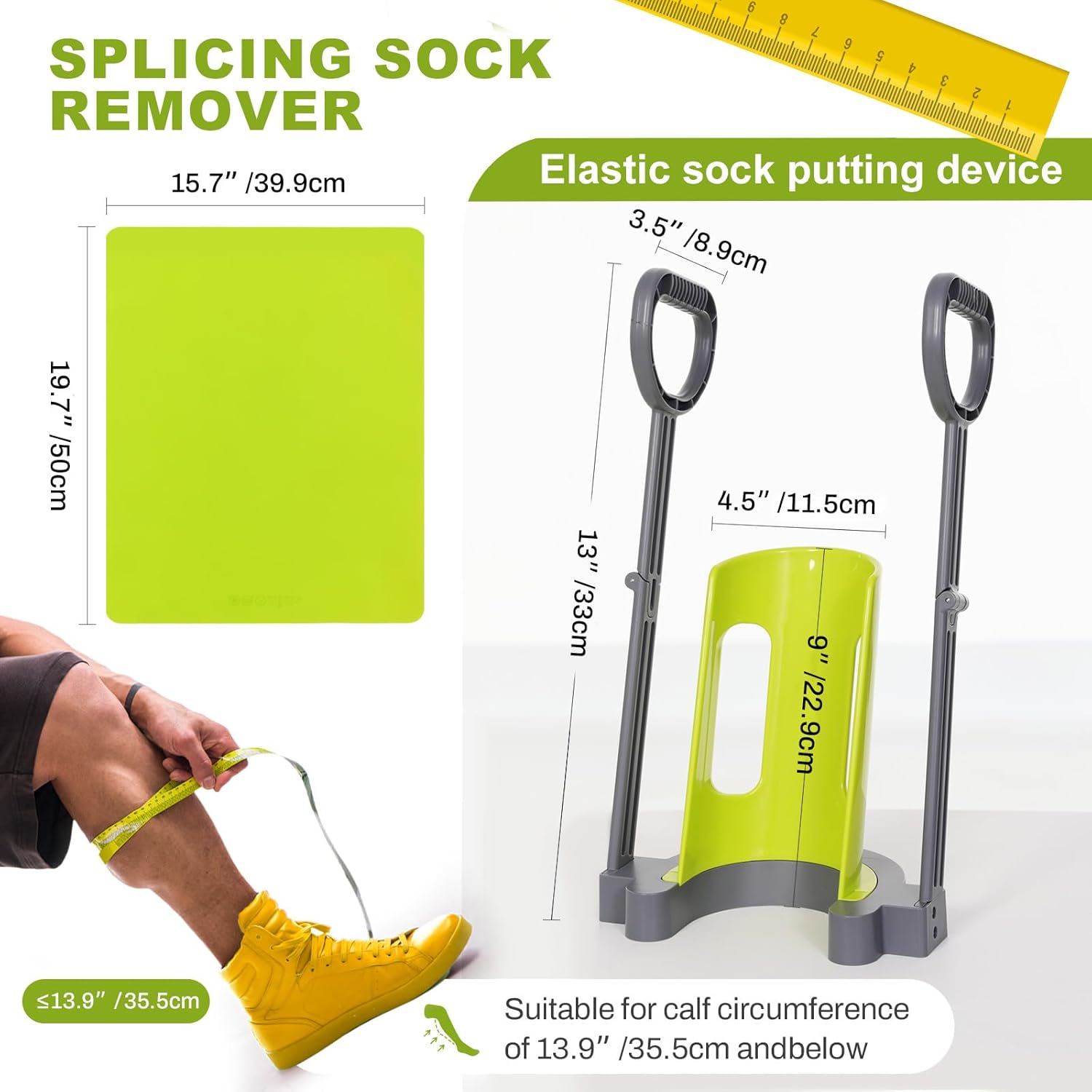Compression Sock Aid Device with Silicone Anti-Slip Mat for Seniors

