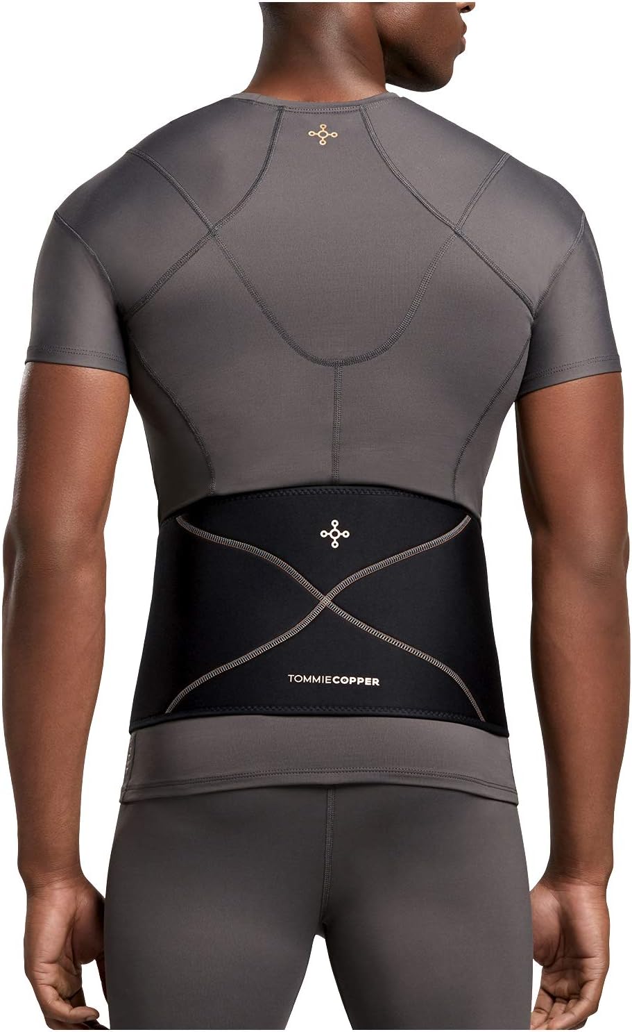 Tommie Copper Back Brace and Posture Corrector for Men Sweat-Wicking Compression

