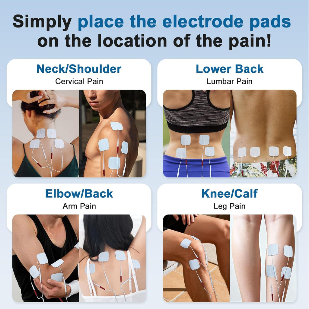 TENS EMS Muscle Stimulator 4-in-1 4-Channel 60 Modes with Color Display

