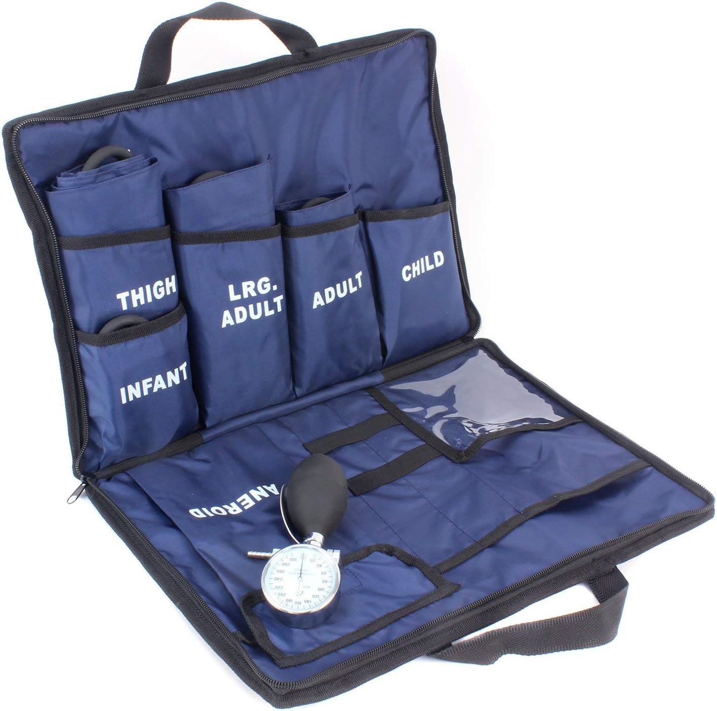 Dixie EMS Aneroid Sphygmomanometer Kit, Manual Blood Pressure Monitor Set with 5 Cuffs

