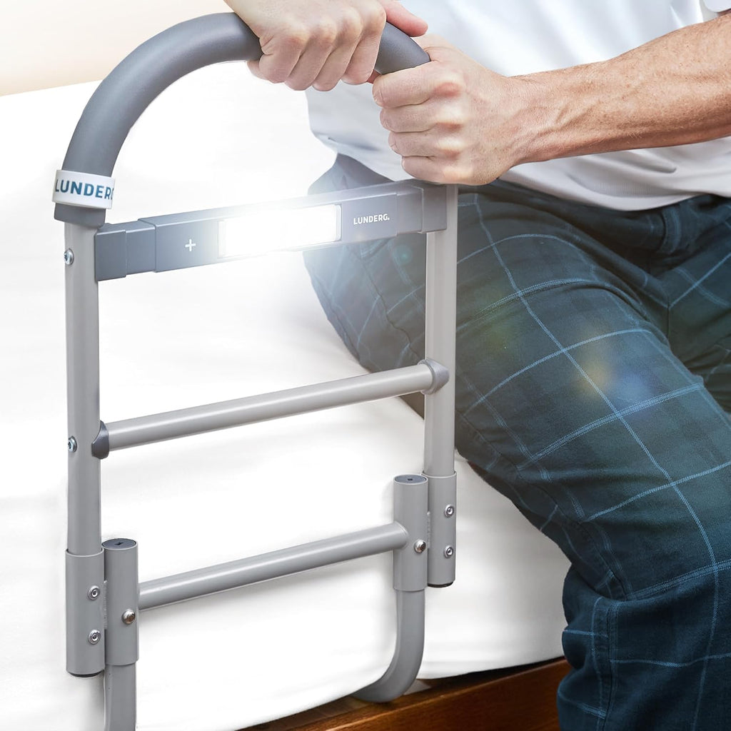Lunderg Bed Assist Rail for Seniors Non-Slip Grab Bar Easy Install Bed Rails

