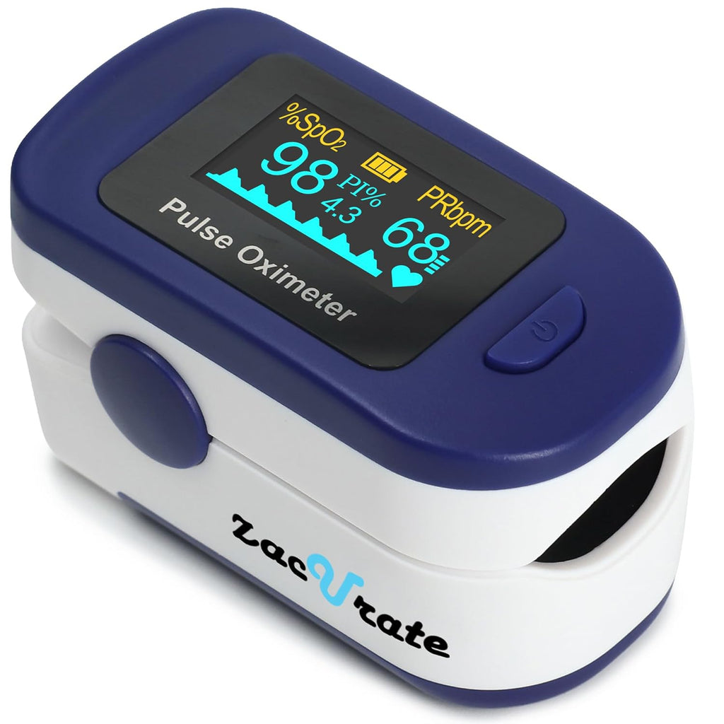 Zacurate 500B-B Wireless Bluetooth Fingertip Pulse Oximeter for SpO2 and Pulse

