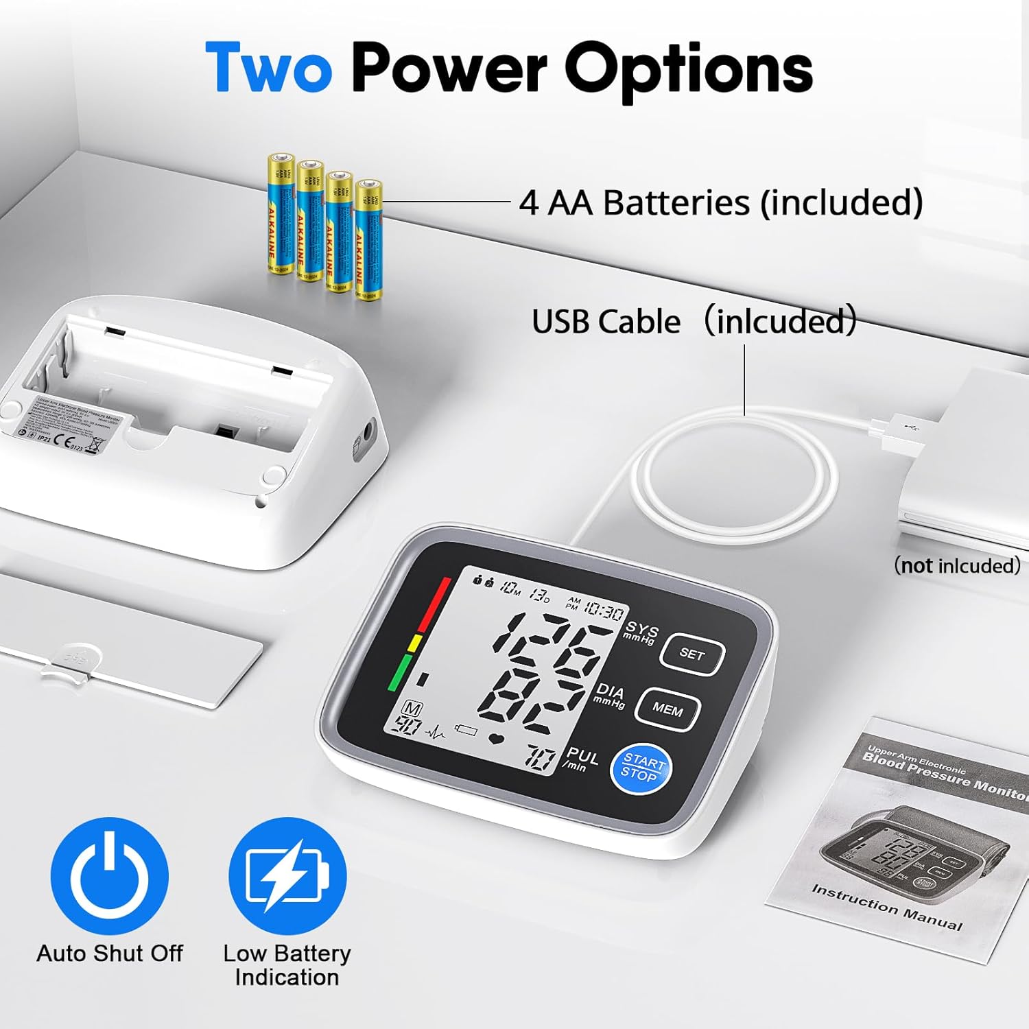Alphagomed Upper Arm Automatic Digital Blood Pressure Machine for Home Use


