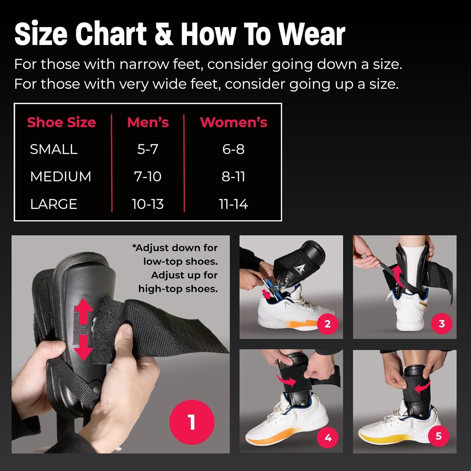 Active Ankle T2 Rigid Ankle Brace with Adjustable Strap, EVA Padding

