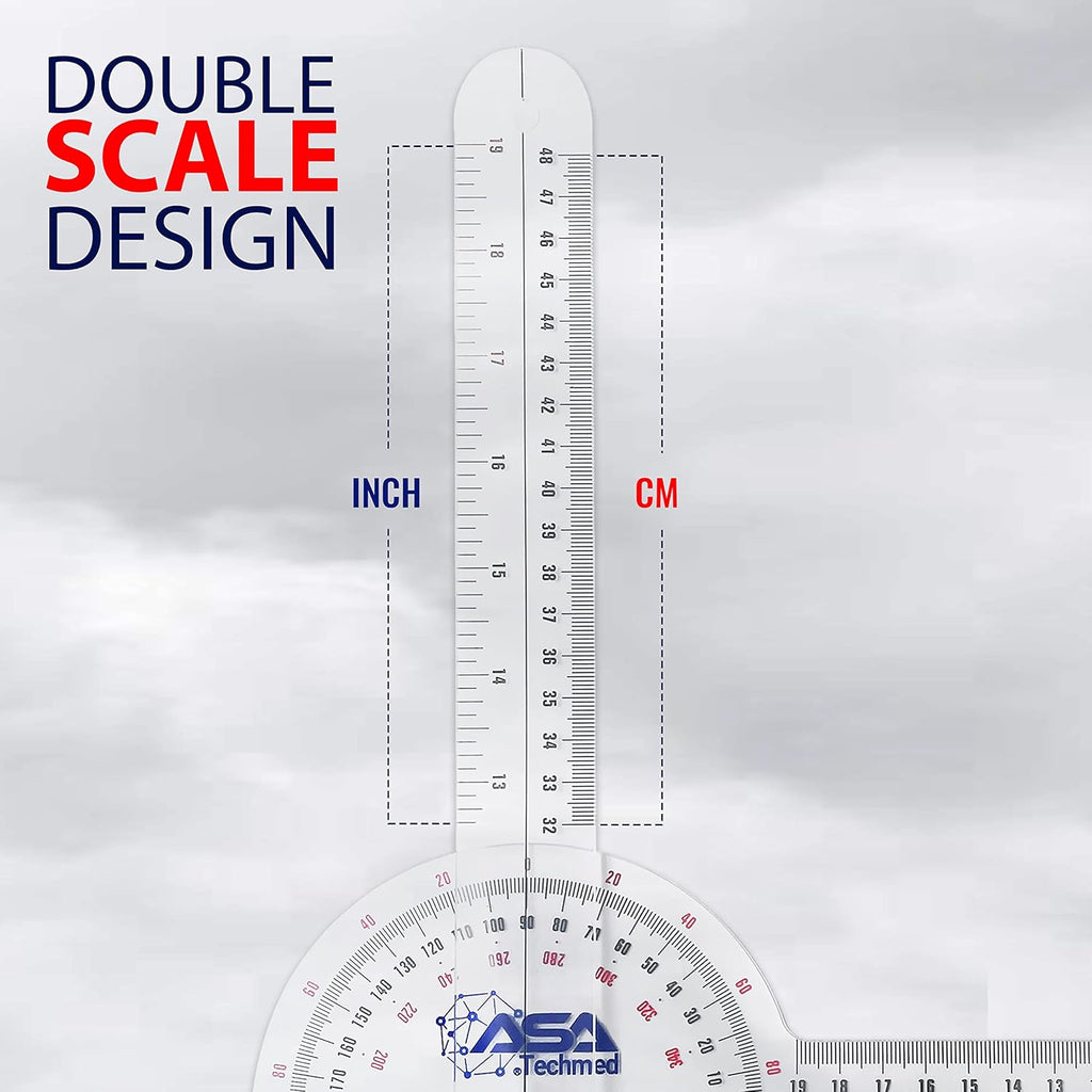 ASA TECHMED Complete Goniometer Set for Occupational and Physical Therapy

