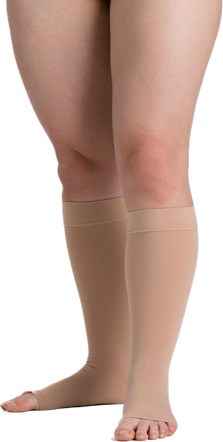 EvoNation Knee-High Open Toe Graduated Compression Socks 20–30 mmHg

