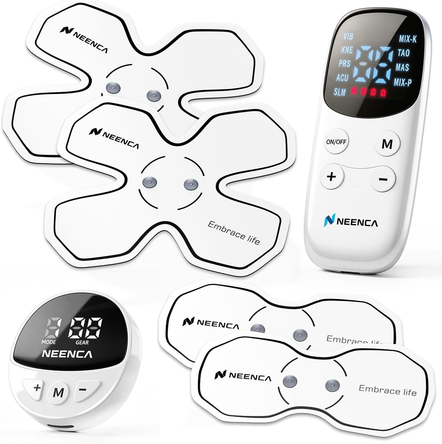 NEENCA Wireless TENS EMS Muscle Stimulator Unit with Remote Rechargeable

